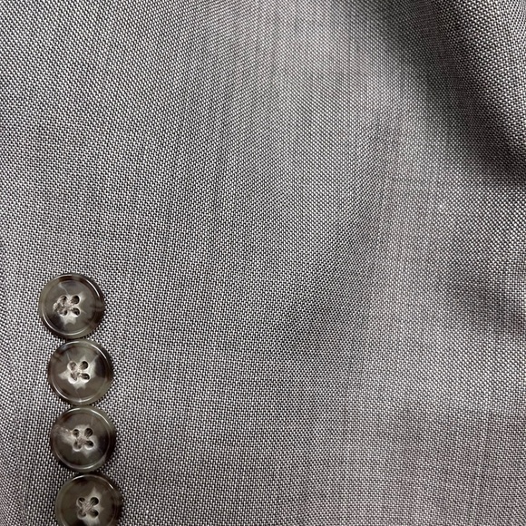 Jos A Bank travelers collection Men’s blazer jacket wool beige/grey 52L 2 button - Picture 3 of 16